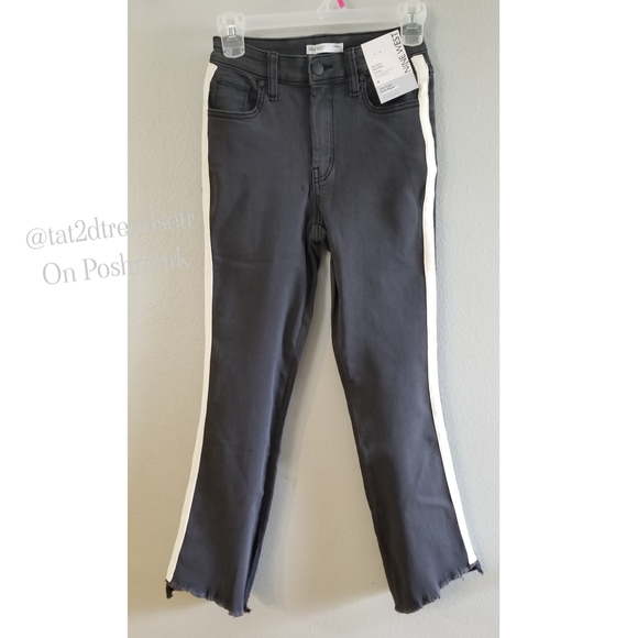 Nine West Side Stripe Kick Flare Stretch Jean - Picture 2 of 7